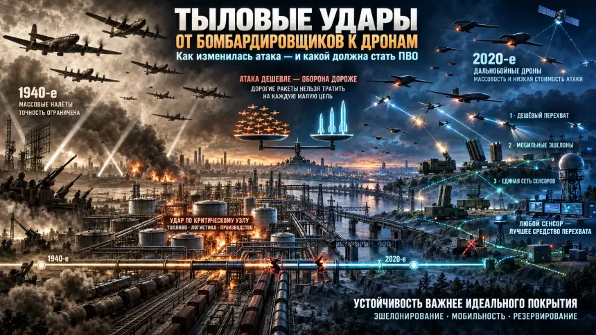 Удары по тыловым городам в истории войн: уроки для современных систем ПВО